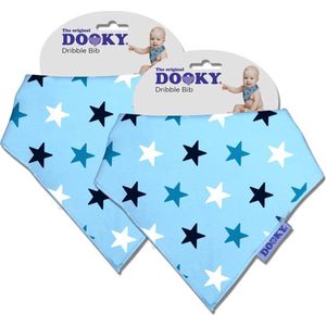 Dooky Dribble Bib - Blue Star 2 Pack