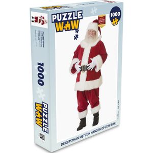 Puzzel De kerstman met zijn handen op zijn buik - Legpuzzel - Puzzel 1000 stukjes volwassenen - Kerst - Cadeau - Kerstcadeau voor mannen, vrouwen en kinderen