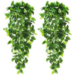 Hedera Kunst Hangplant - 4 Stuks - 110 cm - Nep Planten - Klimop Slinger - Voor Binnen en Buiten