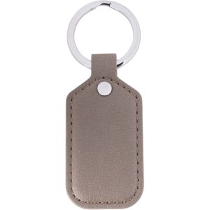 Wearable betaal sleutelhanger - vegan leer - kleur Earth Brown - contactloos betalen - gadget - NFC - digitaal visitekaartje