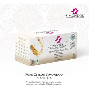 Simondou Sri Lanka 100% pure zwarte Ceylon thee – Direct Trade - Theezakjes 25x2gram