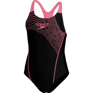 Speedo Medley Logo Medalist Zwart/Roze Sportbadpak - Maat 140