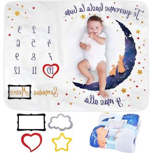 Moon Spanish Milestone Blanket