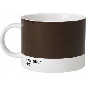 Pantone Theekop en schotel - Bone China - Brown 2322