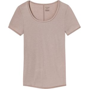 SCHIESSER Personal Fit T-shirt (1-pack) - dames shirt korte mouwen bruin - Maat: L