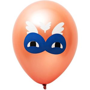 Ballenboog - Ballonnen superhelden - Oranje / Blauw / Zwart / Wit - Latex - 6 Stuks - Ballon - Feestje - Feestdecoratie - Party