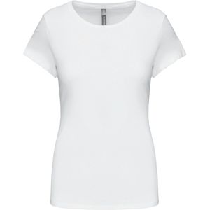 T-shirt Dames XL Kariban Ronde hals Korte mouw White 97% Katoen, 3% Elasthan