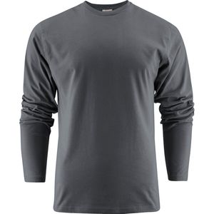 Printer HEAVY T-SHIRT L/S 2264016 - Staalgrijs - L