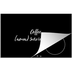 KitchenYeah® Inductie beschermer 77x51 cm - Quotes - Coffee (noun) survival juice - Spreuken - Koffie definitie - Koffie - Kookplaataccessoires - Afdekplaat voor kookplaat - Inductiebeschermer - Inductiemat - Inductieplaat mat