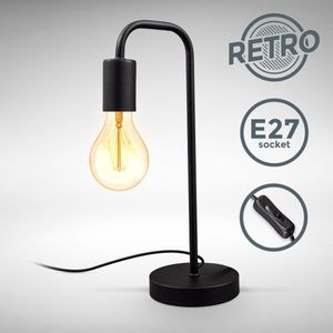 B.K.Licht - Tafellamp - zwart - metaal - E27 fitting