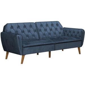 Tallulah | Slaapbank 3-zits in fluweel blauw
