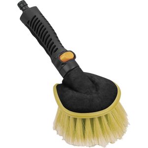 Autowasborstel 26 cm geel - waterdoorvoer - Auto Car Cleaning & Detailing