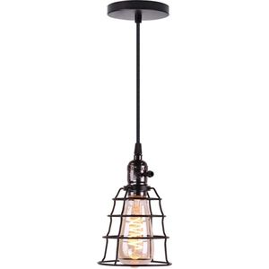 Homestyle Pro Mk005-B Industriële Hanglamp 12X20 Cm Zwart/Metaal