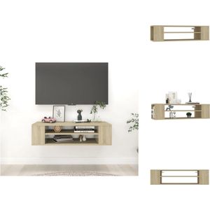 vidaXL Hangend TV-meubel - Sonoma eiken - 100 x 30 x 26.5 cm - Kast