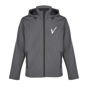 Beveiliging softshell jas met capuchon – Waterafstotend – 2-laags - Grey - Maat XXL