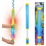 1x Waterpistolen/waterpistool/ waterspuit met blauw licht  kinderspeelgoed 46 cm - waterspeelgoed van kunststof