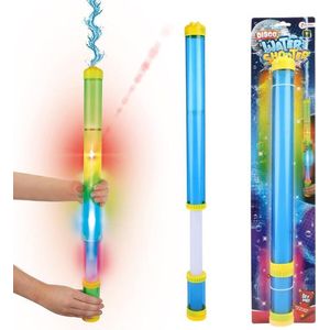 1x Waterpistolen/waterpistool/ waterspuit met blauw licht  kinderspeelgoed 46 cm - waterspeelgoed van kunststof