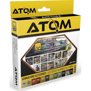 AMMO MIG 20745 ATOM - Duitse Militaire Accessoires Kleuren WWII - Acryl Set 12x20ml Verf set