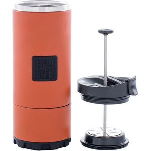 Planetary Design - Serie BruTrek OVRLNDR - French press - Koffie - Camping - Outdoor - Hiking - Cafetière - Matte Rood - Afneembare onderkant voor makkelijke reiniging - 710ml