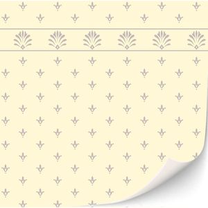 Set van 3 vellen zelfklevend behang - klassieke Victoriaanse stijl - 1:12