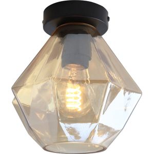 Olucia Anoek - Plafondlamp - Amber/Zwart - E27