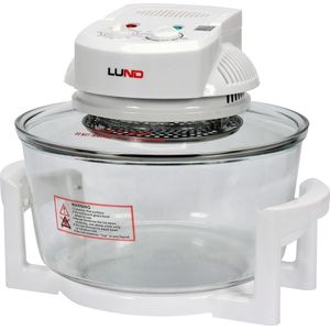 LUND Professional heteluchtoven 12 + 5L wit - Halogeen oven - Convectie oven - 1400W - Inclusief gratis 8-delige accessoires set