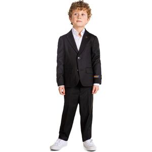 OppoSuits Daily Deep Black - Casual Jongens Pak - Voor Bruiloften, Schoolfeesten en Casual Chic - Inclusief Pantalon en Blazer - Zwart - Maat: EU 110/116 - 6 Jaar