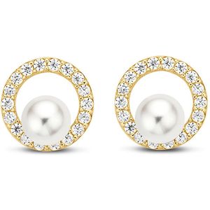 New Bling Goud 9NBG 0019 Oorknopjes Parel - Zirkonia - 3mm - Goud