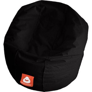 Whoober ronde zitzak Ibiza M outdoor zwart - Wasbaar - Voor binnen en buiten