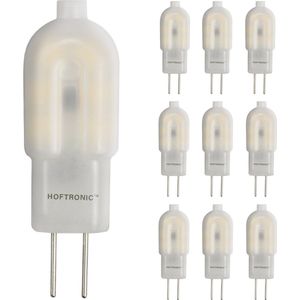 HOFTRONIC - Voordeelverpakking 10X G4 LED Lampen 12V - 1,5 Watt 140lm - Vervangt 13 Watt - 2700K Warm wit licht - Vervangt T3 halogeen