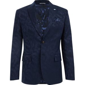 WE Fashion Heren slim fit blazer met dessin