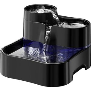 White-Label Drinkfontein Kat - Kattenfontein met Sensor en Filter - Drinkbak Hond - Zwart