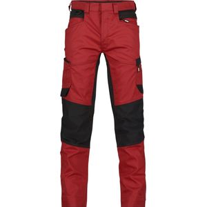 DASSY® Helix Werkbroek met stretch - maat 56 - ROOD/ZWART