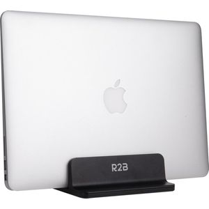 R2B® Laptophouder geschikt voor laptops en tablets - Model Oss - Zwart - Laptop standaard - Houder - Verhoger - iPad / tablet standaard