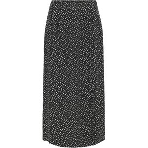 Only Rok Onlpiper Life Midi Slit Skirt Ptm 15284574 Black/melina Dot Dames Maat - XS