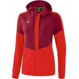 Erima Squad Trainingsjack Met Capuchon Dames - Bordeaux / Rood | Maat: 44