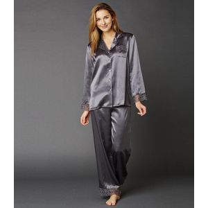 Zijden Dames Pyjama Sleep-In Zinc - Medium - 100% zijde
