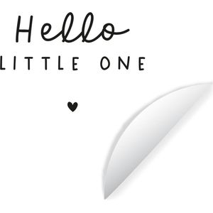 Muurdecoratie kinderkamer - Behangsticker kind - Quotes - Hello little one - Baby - Spreuken - Kinderen - 100x100 cm