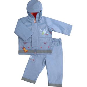 Kushies - Regenpak - Baby - Regenbroek & Regenjas - Jongens - Blauw - Maat 92/98