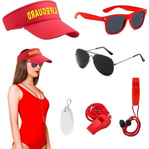 Universele Accessoires voor Dames en Heren Badpakken - Met Badhoed Noodfluitje en Zonnebril - Ideaal voor Strand en Zwembad .