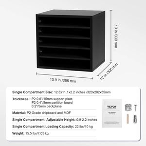 Mason® - Kast Organizer - Organizers - Opbergkast - Opbergers - Kast - Zonder Deuren - Zwart - 355x305x330