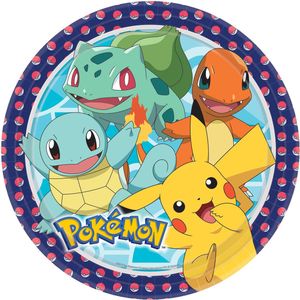 Amscan - Pokémon 8 Papieren Borden (23 cm)