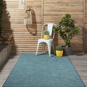 Flycarpets Hilaria Buitenkleed Effen Voor Binnen & Buiten Vloerkleed - Blauw - 140x200 cm