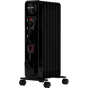 Auronic Olieradiator - Elektrische kachel - Thermostaat - Timer - 3 Standen - tot 1500W Heater - Zwart