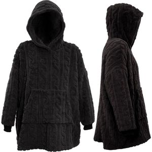 Unique Living - Oversized Hoodie Pleun - Black - 70x50x87 - one size