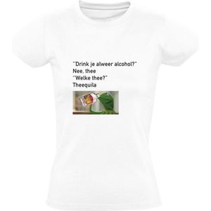 Theequila Dames T-shirt - alcohol - tequila - thee - grappig - humor