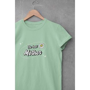Shirt - The best mother - Wurban Wear | Grappig shirt | Moederdag | Unisex tshirt | Mama | Leuk cadeau moeder | Wit