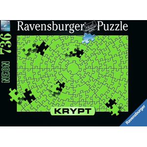 Krypt Neon Green Puzzel (736 stukjes) - Uitdagende puzzel voor volwassenen