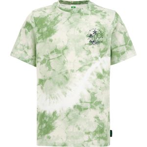 WE Fashion Tie-dye T-shirt Groen/Wit