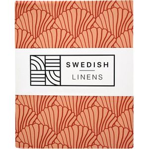 Swedish Linens - Kussensloop Seashells (60x70cm) - Kussensloop - Terracota Pink